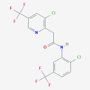 N-[2-chloro-5-(trifluoromethyl)phenyl]-2-[3-chloro-5-(trifluoromethyl)pyridin-2-yl]acetamide