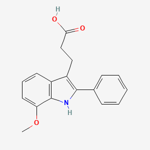 3-(7-Methoxy-2-phenyl-1H-indol-3-yl)propanoic acid