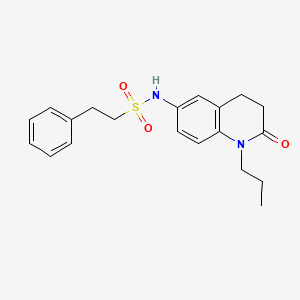 molecular formula C20H24N2O3S B2946132 N-(2-oxo-1-propyl-1,2,3,4-tetrahydroquinolin-6-yl)-2-phenylethanesulfonamide CAS No. 941954-72-9