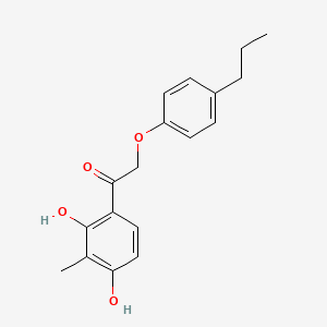 molecular formula C18H20O4 B2946136 1-(2,4-Dihydroxy-3-methylphenyl)-2-(4-propylphenoxy)ethanone CAS No. 315232-56-5