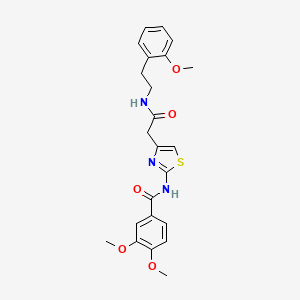 3,4-dimethoxy-N-(4-(2-((2-methoxyphenethyl)amino)-2-oxoethyl)thiazol-2-yl)benzamide