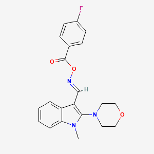 3-({[(4-fluorobenzoyl)oxy]imino}methyl)-1-methyl-2-morpholino-1H-indole