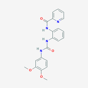 molecular formula C21H20N4O4 B2946157 N-(2-(3-(3,4-dimethoxyphenyl)ureido)phenyl)picolinamide CAS No. 1207029-16-0