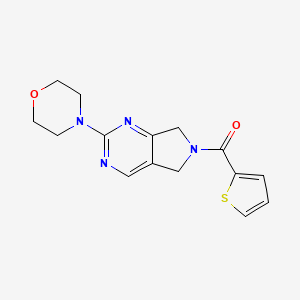 molecular formula C15H16N4O2S B2946163 (2-morpholino-5H-pyrrolo[3,4-d]pyrimidin-6(7H)-yl)(thiophen-2-yl)methanone CAS No. 2034368-88-0
