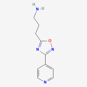 3-[3-(Pyridin-4-yl)-1,2,4-oxadiazol-5-yl]propan-1-amine