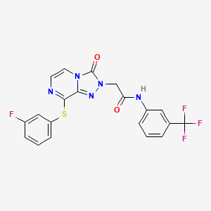 molecular formula C20H13F4N5O2S B2946167 1-[4-(acetylamino)phenyl]-N-butylcyclohexanecarboxamide CAS No. 1251618-29-7