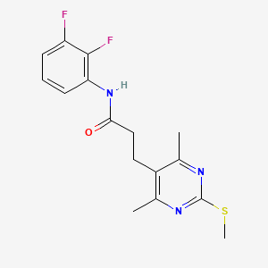 N-(2,3-difluorophenyl)-3-[4,6-dimethyl-2-(methylsulfanyl)pyrimidin-5-yl]propanamide