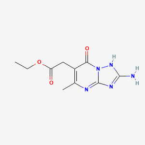 [1,2,4]Triazolo[1,5-a]pyrimidine-6-acetic acid, 2-amino-7-hydroxy-5-methyl-, ethyl ester