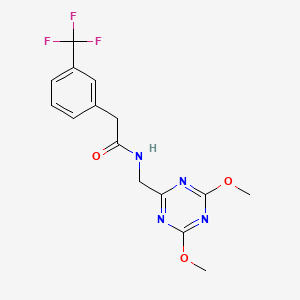 N-((4,6-dimethoxy-1,3,5-triazin-2-yl)methyl)-2-(3-(trifluoromethyl)phenyl)acetamide