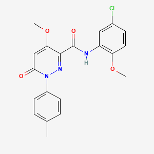 molecular formula C20H18ClN3O4 B2946179 N-(5-chloro-2-methoxyphenyl)-4-methoxy-1-(4-methylphenyl)-6-oxopyridazine-3-carboxamide CAS No. 1004390-87-7