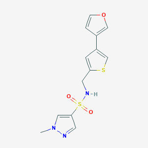 N-[[4-(Furan-3-yl)thiophen-2-yl]methyl]-1-methylpyrazole-4-sulfonamide