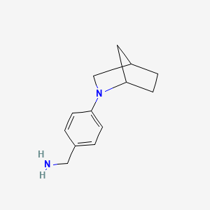 molecular formula C13H18N2 B2946191 (4-(2-Azabicyclo[2.2.1]heptan-2-yl)phenyl)methanamine CAS No. 1274122-45-0
