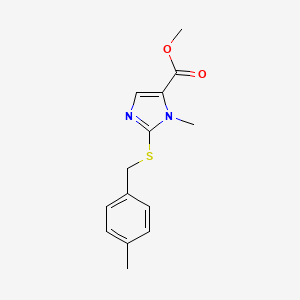 Methyl 1-methyl-2-((4-methylbenzyl)sulfanyl)-1H-imidazole-5-carboxylate