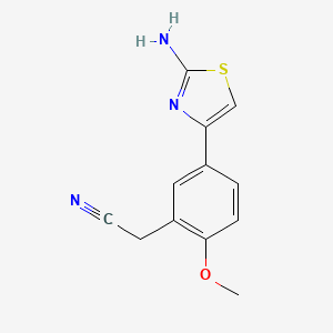 2-[5-(2-Amino-1,3-thiazol-4-yl)-2-methoxyphenyl]acetonitrile