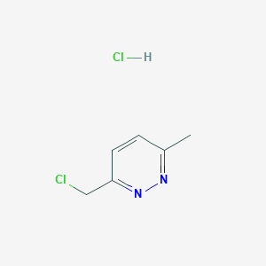 molecular formula C6H8Cl2N2 B2946201 3-(Chloromethyl)-6-methylpyridazine hydrochloride CAS No. 1956365-18-6