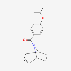 molecular formula C17H21NO2 B2946202 (1R,5S)-8-azabicyclo[3.2.1]oct-2-en-8-yl(4-isopropoxyphenyl)methanone CAS No. 1706287-35-5