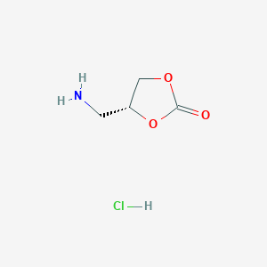 molecular formula C4H8ClNO3 B2946210 (4R)-4-(Aminomethyl)-1,3-dioxolan-2-one;hydrochloride CAS No. 2402789-11-9