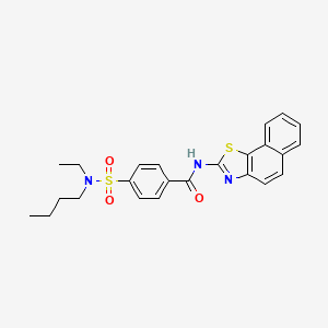 molecular formula C24H25N3O3S2 B2946211 N-苯并[g][1,3]苯并噻唑-2-基-4-[丁基(乙基)磺酰基]苯甲酰胺 CAS No. 683259-88-3