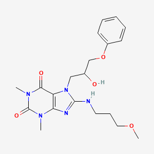 7-(2-hydroxy-3-phenoxypropyl)-8-((3-methoxypropyl)amino)-1,3-dimethyl-1H-purine-2,6(3H,7H)-dione