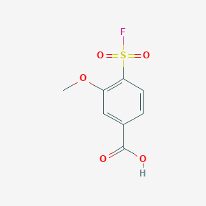 molecular formula C8H7FO5S B2946219 4-(Fluorosulfonyl)-3-methoxybenzoic acid CAS No. 935534-26-2