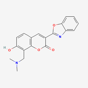 molecular formula C19H16N2O4 B2946220 3-(1,3-benzoxazol-2-yl)-8-[(dimethylamino)methyl]-7-hydroxy-2H-chromen-2-one CAS No. 384361-76-6