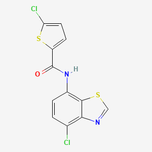 molecular formula C12H6Cl2N2OS2 B2946225 5-chloro-N-(4-chlorobenzo[d]thiazol-7-yl)thiophene-2-carboxamide CAS No. 941918-39-4