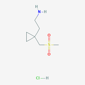2-[1-(Methanesulfonylmethyl)cyclopropyl]ethan-1-amine hydrochloride
