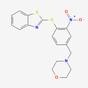 2-{[4-(Morpholinomethyl)-2-nitrophenyl]sulfanyl}-1,3-benzothiazole