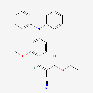 molecular formula C25H22N2O3 B2946249 Ethyl (Z)-2-cyano-3-[2-methoxy-4-(N-phenylanilino)phenyl]prop-2-enoate CAS No. 1807896-04-3
