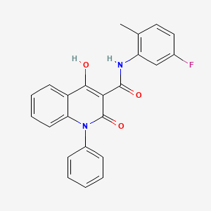 molecular formula C23H17FN2O3 B2946250 N-(5-fluoro-2-methylphenyl)-4-hydroxy-2-oxo-1-phenyl-1,2-dihydroquinoline-3-carboxamide CAS No. 1040645-37-1