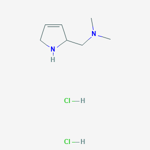 molecular formula C7H16Cl2N2 B2946251 1-(2,5-Dihydro-1H-pyrrol-2-yl)-N,N-dimethylmethanamine;dihydrochloride CAS No. 2490426-54-3