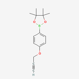 molecular formula C15H19BO3 B2946252 4,4,5,5-Tetramethyl-2-(4-(prop-2-yn-1-yloxy)phenyl)-1,3,2-dioxaborolane CAS No. 2280980-72-3