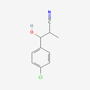 molecular formula C10H10ClNO B2946254 3-(4-Chlorophenyl)-3-hydroxy-2-methylpropanenitrile CAS No. 831239-10-2