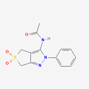 N-(5,5-dioxo-2-phenyl-4,6-dihydrothieno[3,4-c]pyrazol-3-yl)acetamide