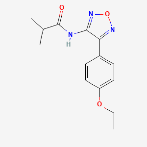 molecular formula C14H17N3O3 B2946271 N-[4-(4-乙氧基苯基)-1,2,5-恶二唑-3-基]-2-甲基丙酰胺 CAS No. 874398-92-2