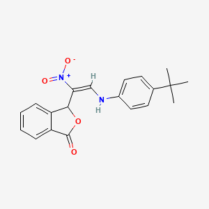 3-{2-[4-(tert-butyl)anilino]-1-nitrovinyl}-2-benzofuran-1(3H)-one