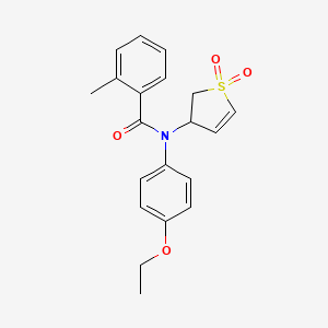 molecular formula C20H21NO4S B2946283 N-(1,1-dioxido-2,3-dihydrothiophen-3-yl)-N-(4-ethoxyphenyl)-2-methylbenzamide CAS No. 863020-91-1