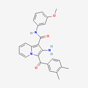 2-amino-3-(3,4-dimethylbenzoyl)-N-(3-methoxyphenyl)indolizine-1-carboxamide