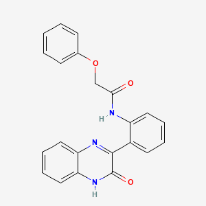 molecular formula C22H17N3O3 B2946288 N-[2-(3-oxo-4H-quinoxalin-2-yl)phenyl]-2-phenoxyacetamide CAS No. 887197-72-0