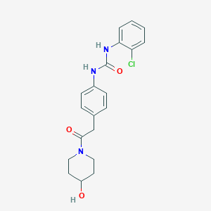 1-(2-Chlorophenyl)-3-(4-(2-(4-hydroxypiperidin-1-yl)-2-oxoethyl)phenyl)urea