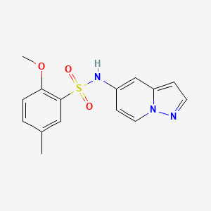 2-methoxy-5-methyl-N-(pyrazolo[1,5-a]pyridin-5-yl)benzenesulfonamide