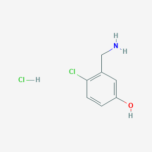 molecular formula C7H9Cl2NO B2946294 3-(Aminomethyl)-4-chlorophenol hydrochloride CAS No. 1214728-66-1