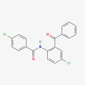 molecular formula C20H13Cl2NO2 B2946296 N-(2-benzoyl-4-chlorophenyl)-4-chlorobenzamide CAS No. 195066-98-9