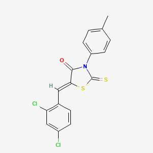(5Z)-5-[(2,4-dichlorophenyl)methylidene]-3-(4-methylphenyl)-2-sulfanylidene-1,3-thiazolidin-4-one