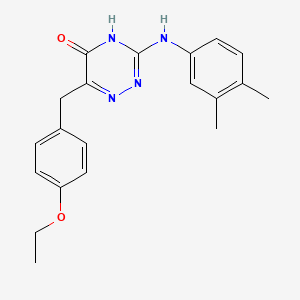 molecular formula C20H22N4O2 B2946305 3-[(3,4-Dimethylphenyl)amino]-6-(4-ethoxybenzyl)-1,2,4-triazin-5-ol CAS No. 881437-74-7