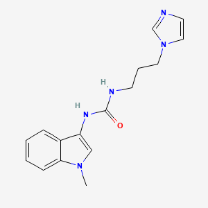 molecular formula C16H19N5O B2946307 1-(3-(1H-imidazol-1-yl)propyl)-3-(1-methyl-1H-indol-3-yl)urea CAS No. 899753-59-4