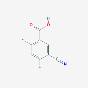 molecular formula C8H3F2NO2 B2946308 Benzoic acid, 5-cyano-2,4-difluoro- CAS No. 1378788-81-8