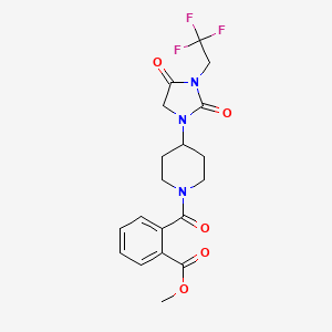 Methyl 2-{4-[2,4-dioxo-3-(2,2,2-trifluoroethyl)imidazolidin-1-yl]piperidine-1-carbonyl}benzoate