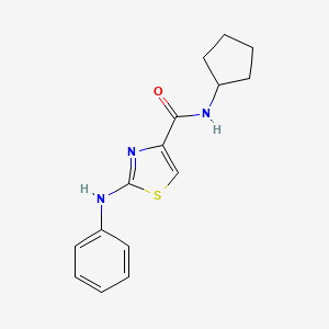 molecular formula C15H17N3OS B2946319 N-环戊基-2-(苯基氨基)噻唑-4-甲酰胺 CAS No. 1105229-44-4