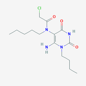 N-(6-amino-1-butyl-2,4-dioxo-1,2,3,4-tetrahydropyrimidin-5-yl)-2-chloro-N-pentylacetamide